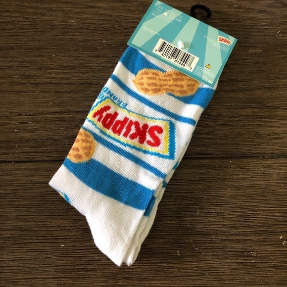 Skippy Peanut Butter Food novelty men’s crew socks - Picture 2 of 3